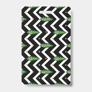 Tropical Floral Vines ID Badge