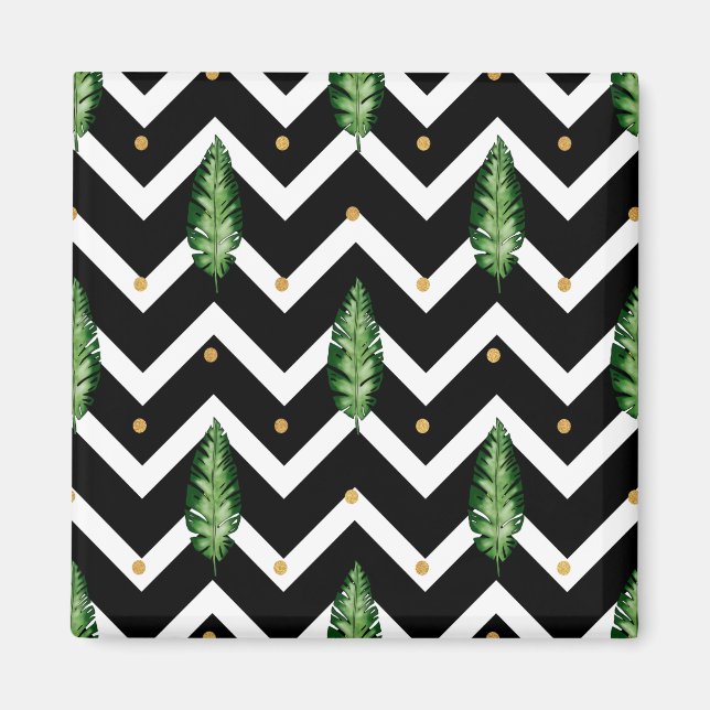 Tropical Floral Vines Magnet (Front)