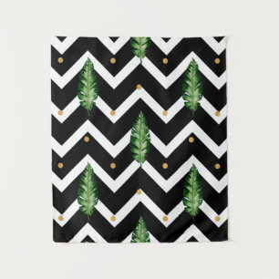 Tropical Floral Vines Tapestry
