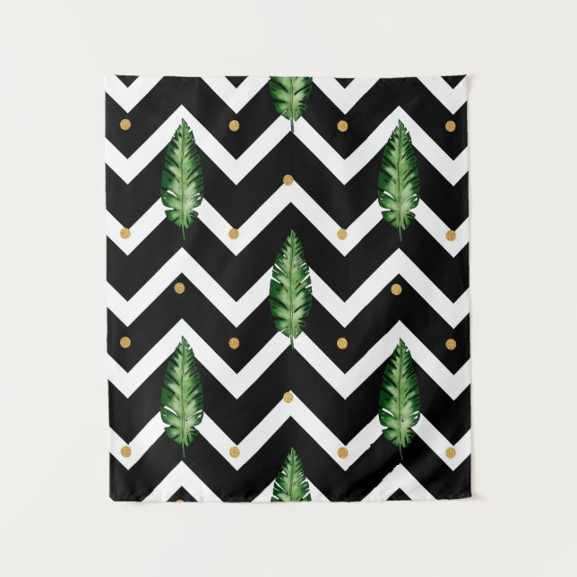 Tropical Floral Vines Tapestry (Front)