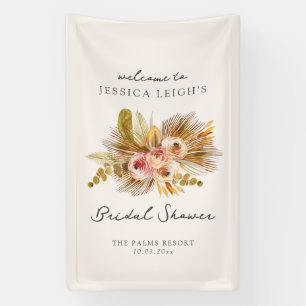 Tropical Floral Vintage Bridal Shower Banner