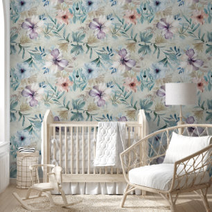 Tropical floral vintage wallpaper
