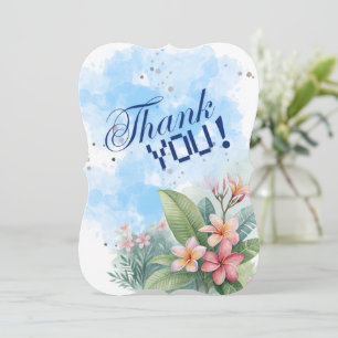 Tropical Floral Watercolor Flat Card