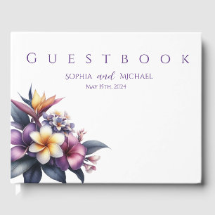Tropical Floral-Wedding Guest Book