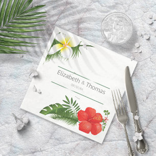 Tropical Floral Wedding ID475 Napkin