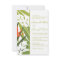 Tropical Floral Wedding Invitation - Green Orange