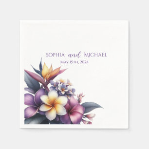 Tropical Floral-Wedding- Napkins