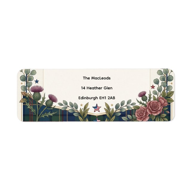 Tropical Floral Wedding Return Address Label (Front)