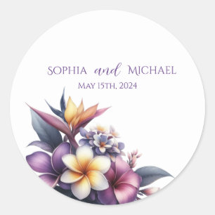 Tropical Floral- Wedding Stickers