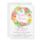 Tropical Floral Wreath Bridal Shower Invitation