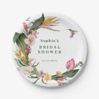 Tropical Floral Wreath Bridal Shower Invitation