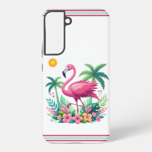 Tropical/Florida pink flamingo Samsung Galaxy Case