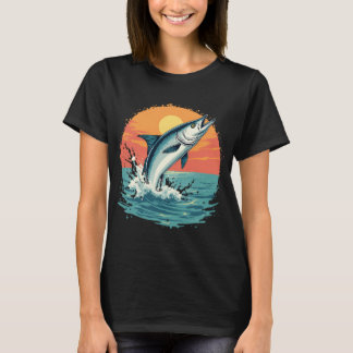 Tropical Florida Tarpon Sunset Adventure Caribbean T-Shirt