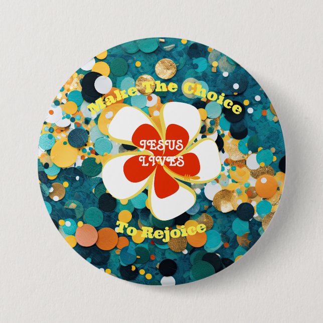 Tropical Flower 7.5 Cm Round Badge (Front)