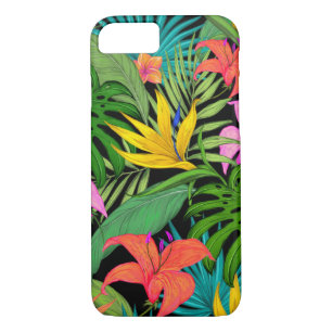 Tropical flower and palm leaf Hawaiian colourful iPhone 8/7 Case