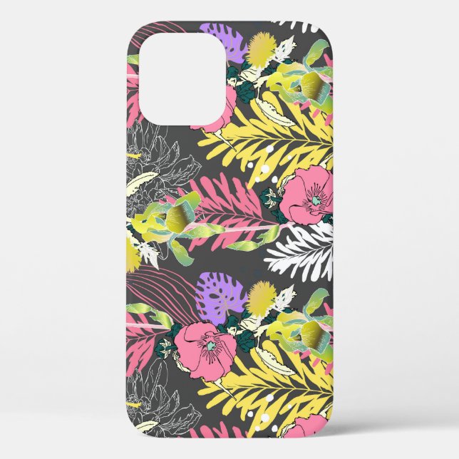 Tropical Flower Art: Original Pattern. Case-Mate iPhone Case (Back)