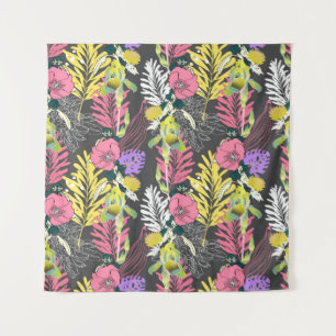 Tropical Flower Art: Original Pattern. Tapestry