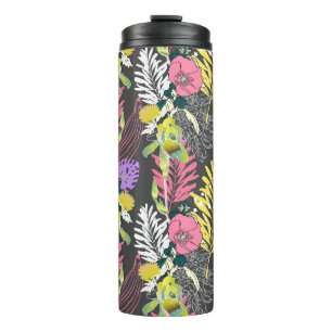 Tropical Flower Art: Original Pattern. Thermal Tumbler