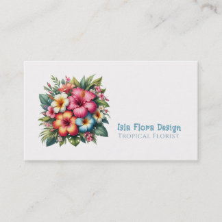 Tropical Flower Bouquet Business Card