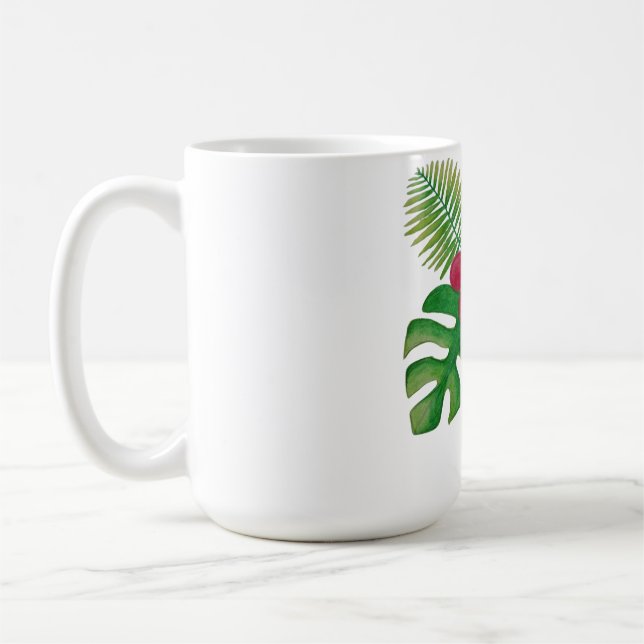 Tropical flower coffee mug (Left)