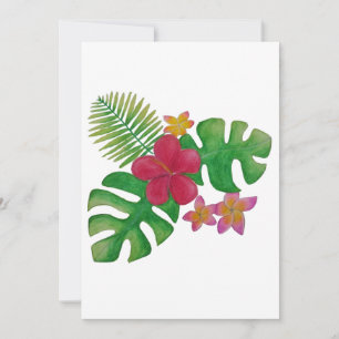 Tropical flower invitation