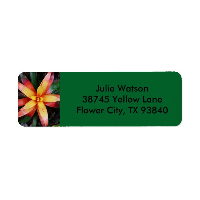 Tropical Flower Label Return Address Label (Front)