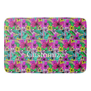 Tropical Flower Mix Thunder_Cove Bath Mat