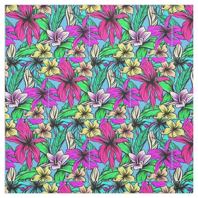 Tropical Flower Mix Thunder_Cove Fabric (Swatch)