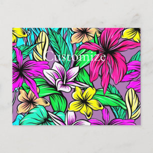Tropical Flower Mix Thunder_Cove  Holiday Postcard