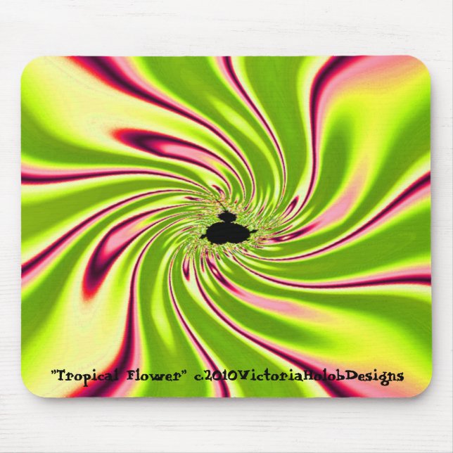 "Tropical Flower" Mouse Pad (Front)