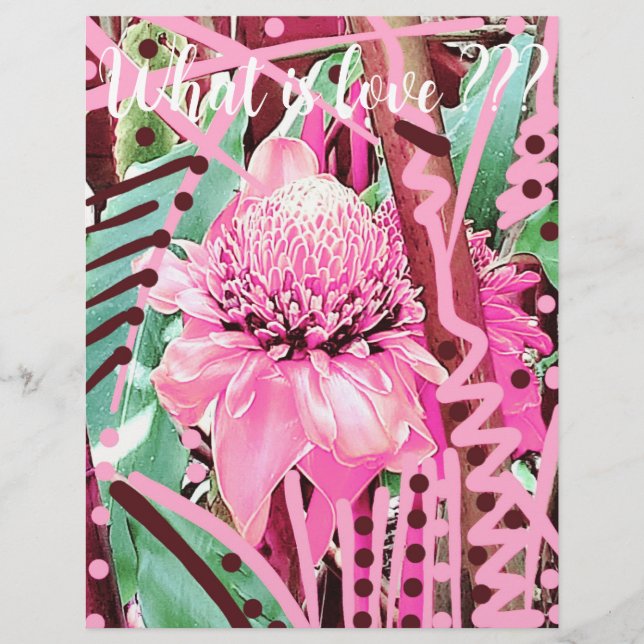 Tropical Flower of Life Wedding Love Flyer (Front)