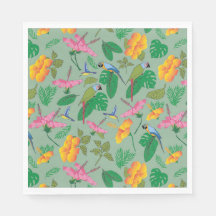 Tropical Flower Paper Napkin