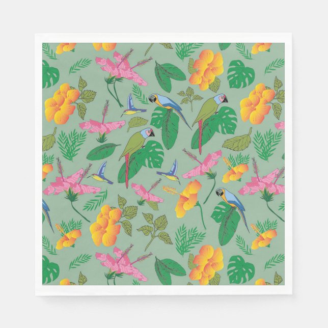 Tropical Flower Paper Napkin (Front)