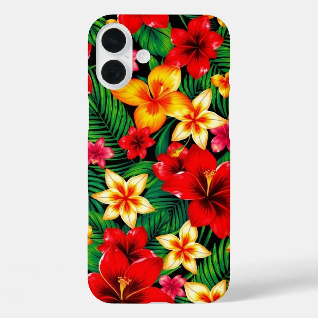 Tropical Flower Pattern Case-Mate iPhone Case (Back)