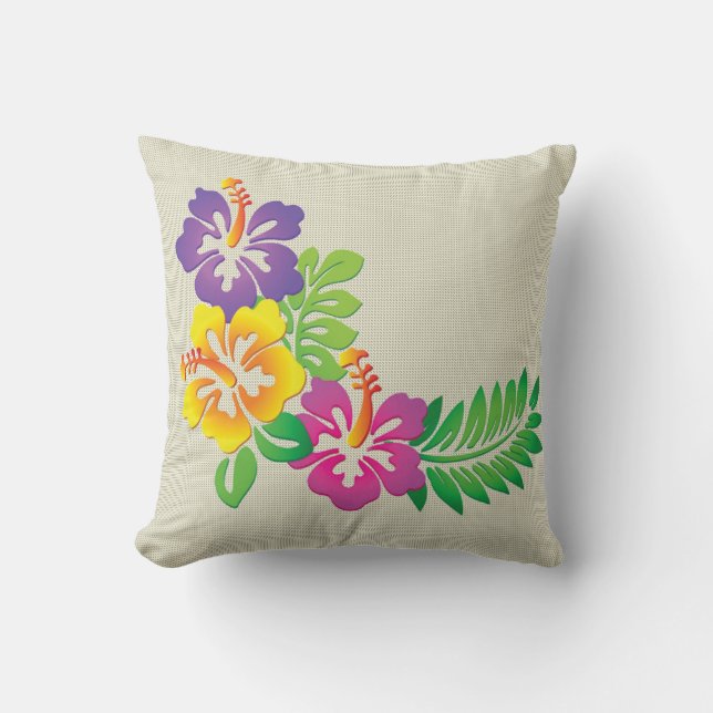 Tropical Flower Pillow (Front)