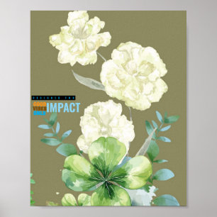 Tropical flower plant poster