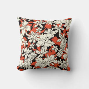Tropical Flower Seamless Exotic Pattern Cushion