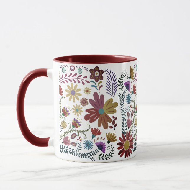 Tropical Flower Surprise  Mug (Left)