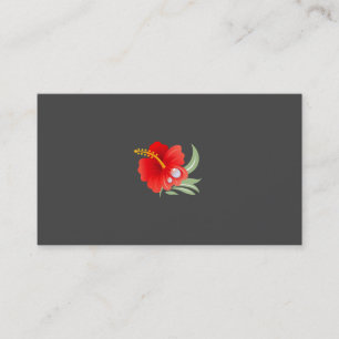 Tropical Flower (Tarnished Silver Grey) Business Card