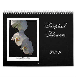 Tropical Flowers 2009 Calendar