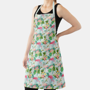Tropical Flowers And Birds Apron