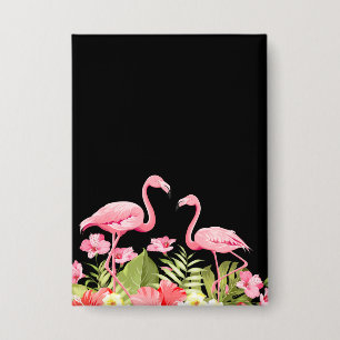 Tropical Flowers and Flamingos Design