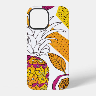 Tropical flowers and fruits,bright exotic print iPhone 12 case