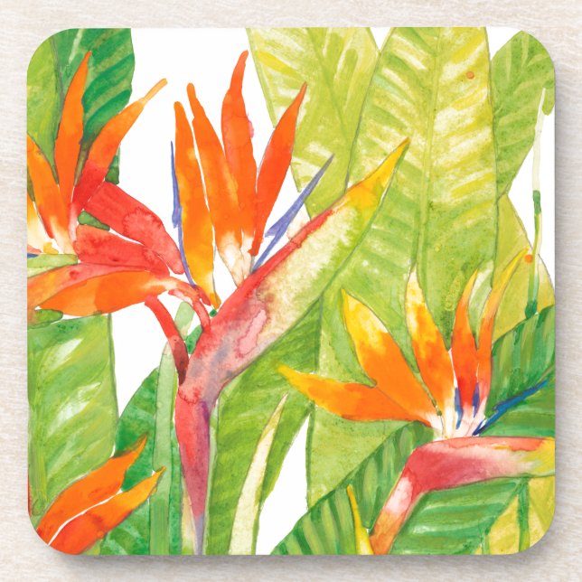 Tropical Flowers | Bird of Paradise Coaster (Front)