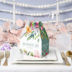 Tropical Flowers Border Wedding Recovery Kit  Favour Box