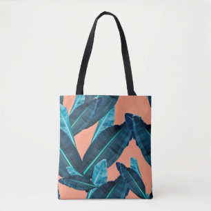 Tropical flowers, botanical seamless background. tote bag