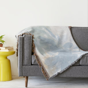 Tropical Flowers Botanical Throw Blanket