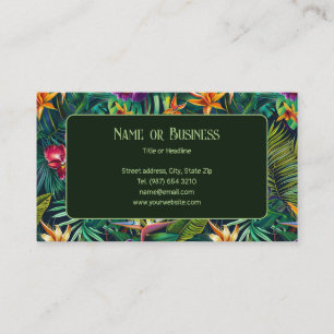 Tropical Flowers Business Card
