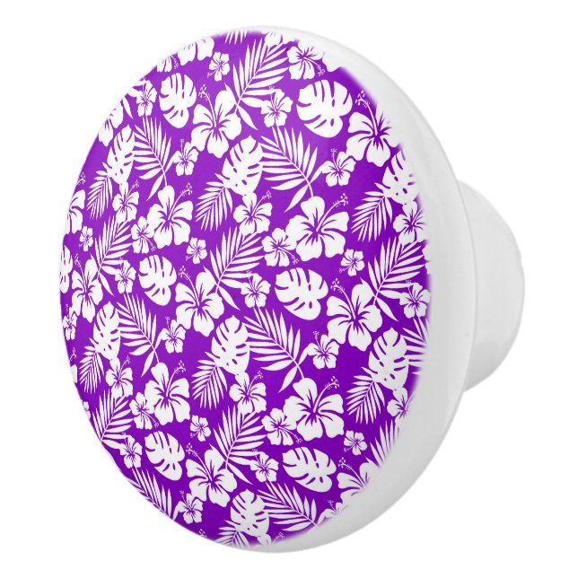 Tropical Flowers Cabinet - Drawer Knobs (Right)