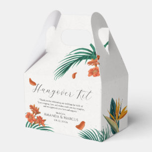 Tropical Flowers Classy Wedding Favour Box